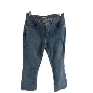 RIDERS BY LEE WOMENS JEANS SIZE 14P STRAIGHT LEG MEDIUM WASH MID RISE‎ DENIM